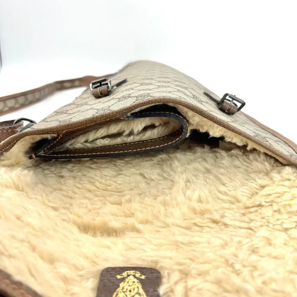 Vintage Gucci Tan GG Monogram Rifle Sling Bag